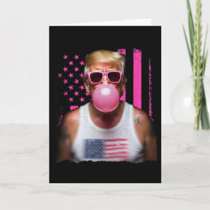 Carte Trump Bubble Gum Rose Lunettes De Soleil Drapeau U