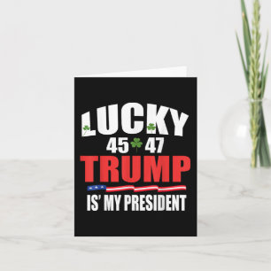 Carte Trump, chanceux, est mon président Jour de la Sain