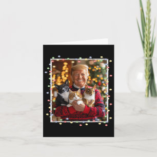 Carte Trump Chandail de Noël Chat Chien Écureuil Pet Lov