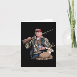 Carte Trump chassant le cerf (devant et derrière) renden