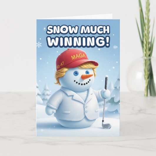Carte Trump Christmas Card | Snowman Trump (Devant)