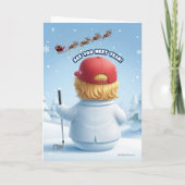 Carte Trump Christmas Card | Snowman Trump (Dos)