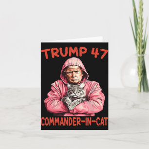 Carte Trump Commandant En Chat Drôle Chat Et Trump