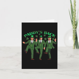 Carte Trump Danser Jour de la Saint Patrick drôle Boire