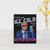 Carte Trump Drôle Glace Profitez D'Une Glace Froide Gl D (Fleur jaune)