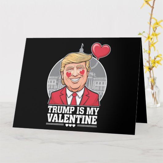 Carte Trump est ma Saint Valentin (Fleur jaune)