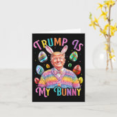 Carte Trump Est Mon Bunny Spring Chasse Oeufs Faire Pâqu (Fleur jaune)