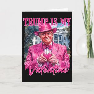 Carte Trump est mon cœur de la Saint-Valentin Drôle Rose