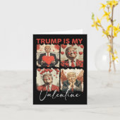 Carte Trump est mon Valentin Drôle Trump Valentine Rétro (Fleur jaune)