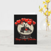 Carte Trump Est Mon Valentin Rétro Saint-Valentin Boule  (Fleur jaune)