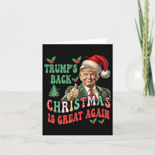 Carte Trump et Trump se réjouissent à nouveau de Noël de