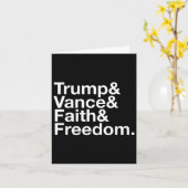 Carte Trump Et Vance Faith Freedom List - Élection Améri (Fleur jaune)