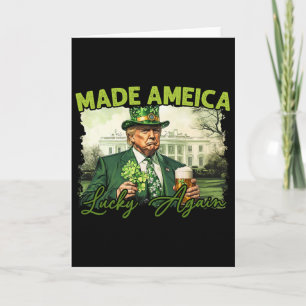 Carte Trump Faire de l'Amérique Chanceuse Encore St Patr