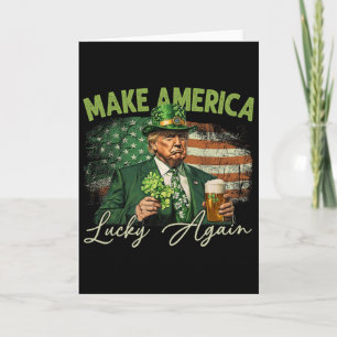 Carte Trump Faire de l'Amérique chanceuse encore St Patr
