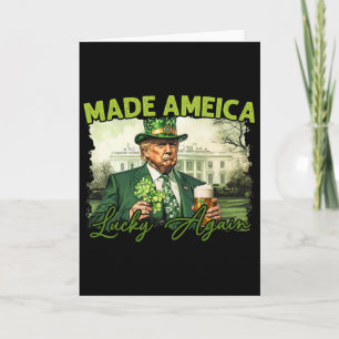 Carte Trump Faire de l'Amérique chanceuse encore St Patr
