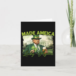 Carte Trump Faire de l'Amérique Chanceux Encore St Patri