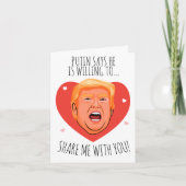 Carte Trump fait la Saint-Valentin : Poutine est prêt à (Devant)