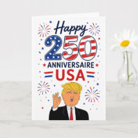 Trump Grande Personne Joyeux 250 Anniversaire USA