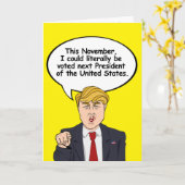 Carte Trump Halloween Card - Il y a des choses effrayant (Fleur jaune)