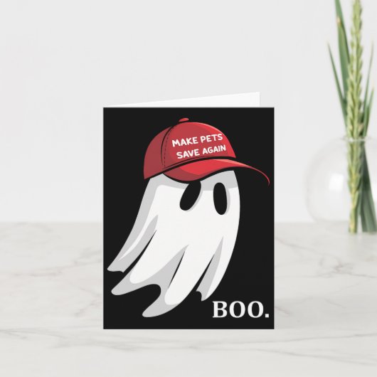 Carte Trump Halloween Ghost Boot Faire sauter à nouveau  (Devant)
