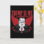 Carte Trump Is My Valentine Funny Valentine's Day (Fleur jaune)