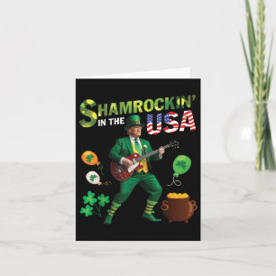 Carte Trump Jouant De La Guitare Shamrockin Dans Le Sain