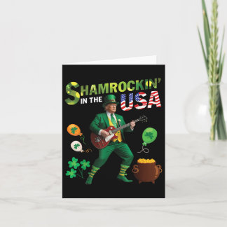 Carte Trump Jouant De La Guitare Shamrockin Dans Le Sain