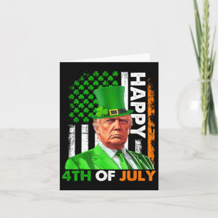 Carte Trump Jour de la Saint Patrick heureux 4 juillet D