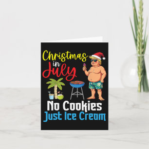Carte Trump Joyeux Noël en juillet Pas de cookies juste