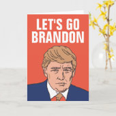 CARTE TRUMP LET'S GO BRANDON BONNE ANNÉE 2022 (Fleur jaune)