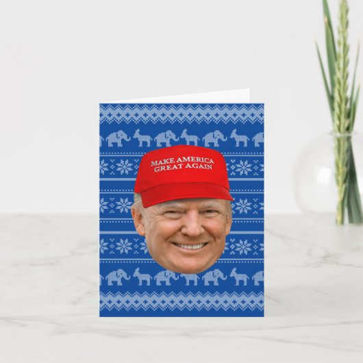 Carte TRUMP MAGA Noël (Devant)