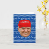 Carte TRUMP MAGA Noël (Fleur jaune)