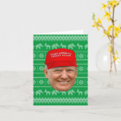 Carte TRUMP MAGA Noël (Fleur jaune)
