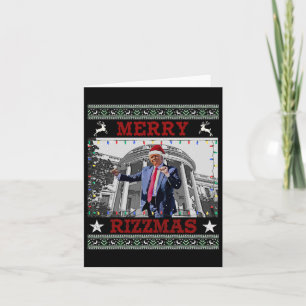 Carte Trump Merrry Rizzmas Drôle Humoristique Danse Trum