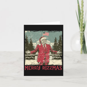Carte Trump Merry Rizzmas Drôle Humoristique Trump Dance