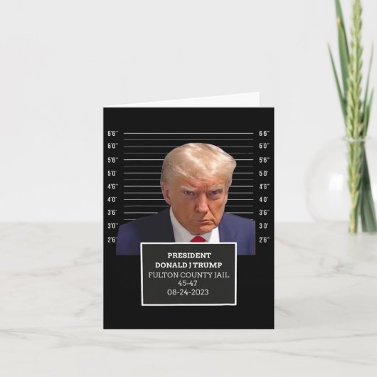 Carte Trump Mug Shot Président Donald J Trump Mugshot 20 (Devant)