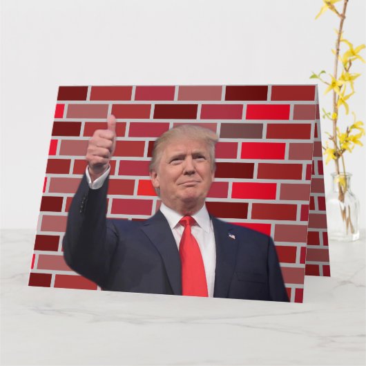 Carte Trump Noël (Fleur jaune)