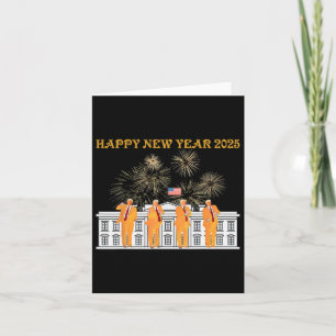 Carte Trump Nouvel An 2025 Feux d'Artifice Maison Blanch