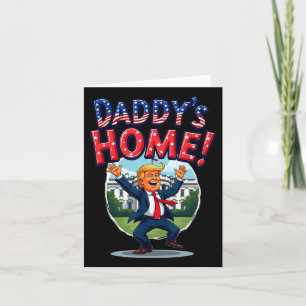 Carte Trump Papa est à la maison Maison Blanche patrioti