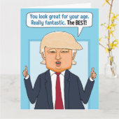 Carte Trump pas un faux Anniversaire (Fleur jaune)