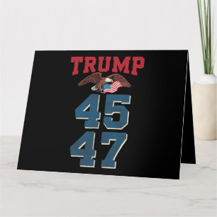 Carte Trump patriotique a gagné 45 et 47 Victoire Gagnan