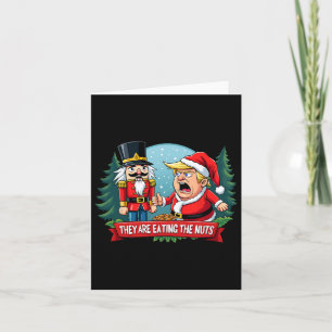 Carte Trump Père Noël Avec Casse-Noisette Ils Mangent