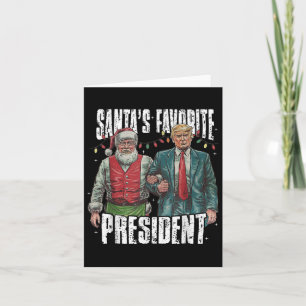 Carte Trump Père Noël le président favori
