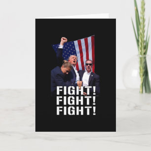 Carte Trump Poing Pompe Combat Priez Pour Trump Amérique