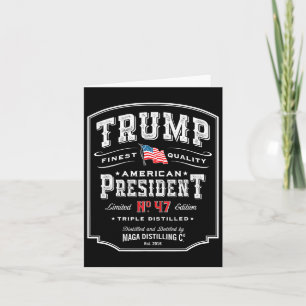 Carte Trump Président N 47 Vintage Whiskey Usa