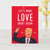 Carte Trump Saint-Valentin Faisons de nouveau l'amour un (Fleur jaune)