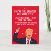 Carte Trump Saint-Valentin Tu es la meilleure Saint-Vale (Devant)