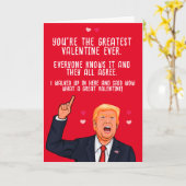 Carte Trump Saint-Valentin Tu es la plus grande Saint-Va (Fleur jaune)