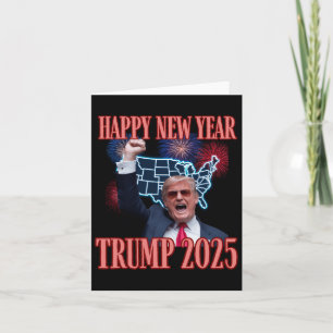 Carte Trump sarcastique Bonne Année 2025 47e Président