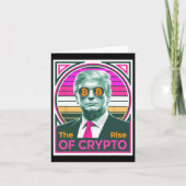 Carte Trump sarcastique L'essor de Crypto Bitcoin King T (Devant)